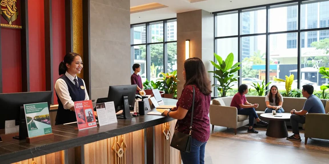 rokok88 super welcoming lobby scene inviting guests to relax