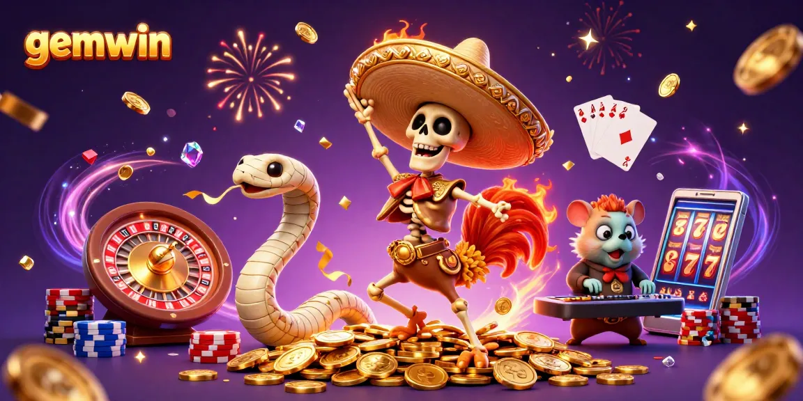 Experience exciting gameplay at gemwin with a captivating 3D casino scene featuring dynamic characters and vibrant casino elements.
