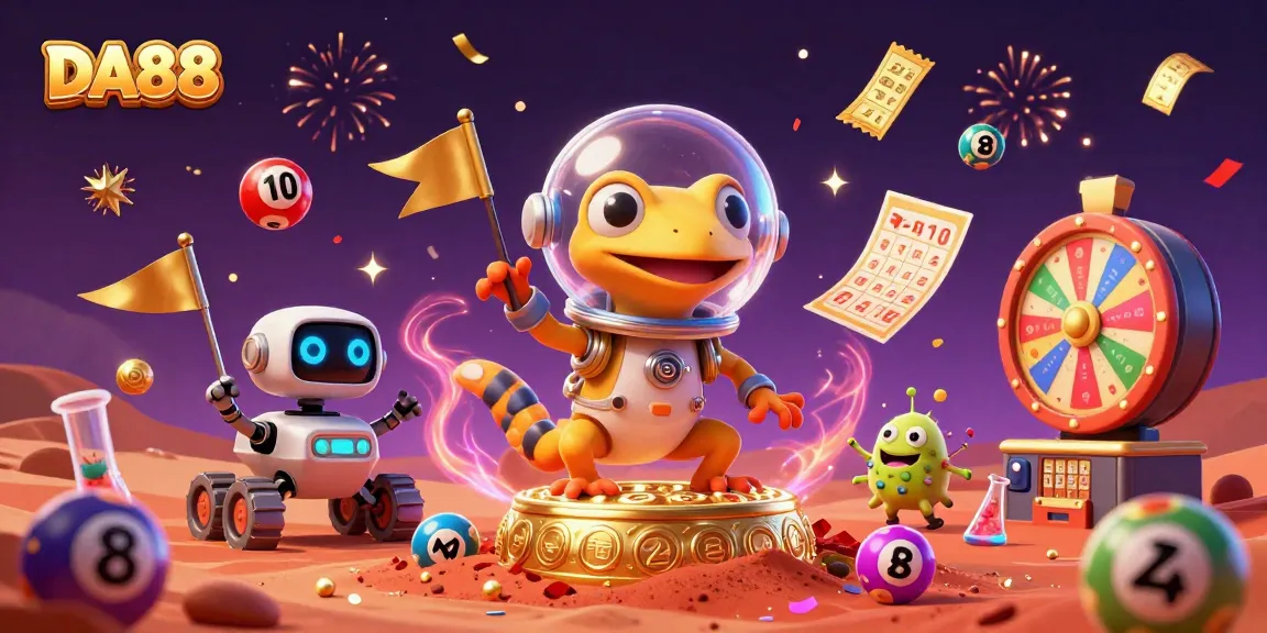 Engage with thrilling DA88 gambling adventures through an animated Martian casino discovery.