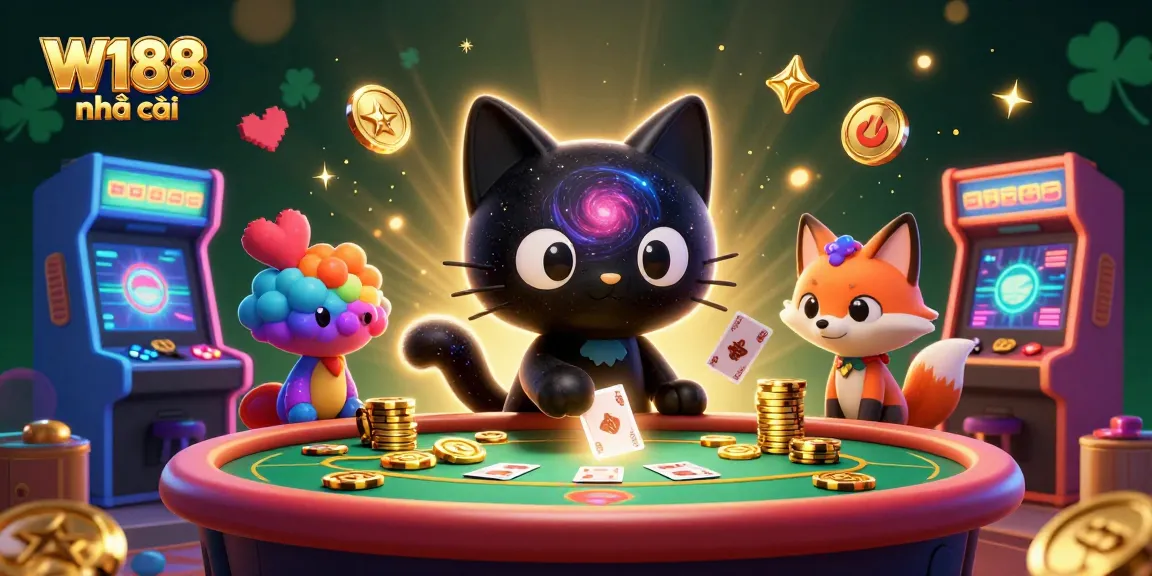 W188 nhà cái offers thrilling gaming experiences with cosmic designs and colorful casino elements.