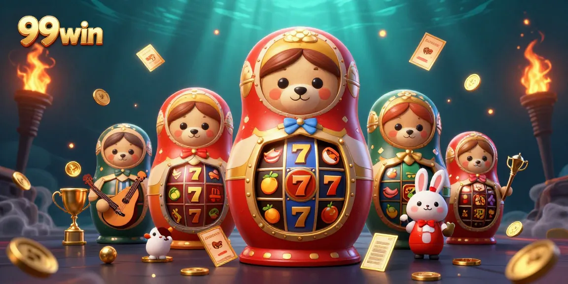 Experience thrilling gameplay with 99win as casino-themed characters engage in a vibrant scene.