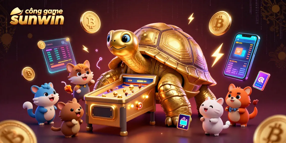 Experience the thrill of cổng game sunwin with this vibrant, detailed illustration featuring playful characters and dynamic game elements.