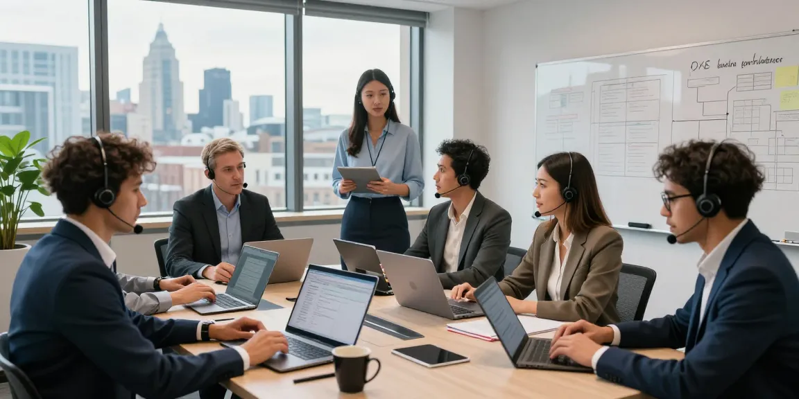 What is the best IT support company in London? IT professionals collaborating in a modern office setting