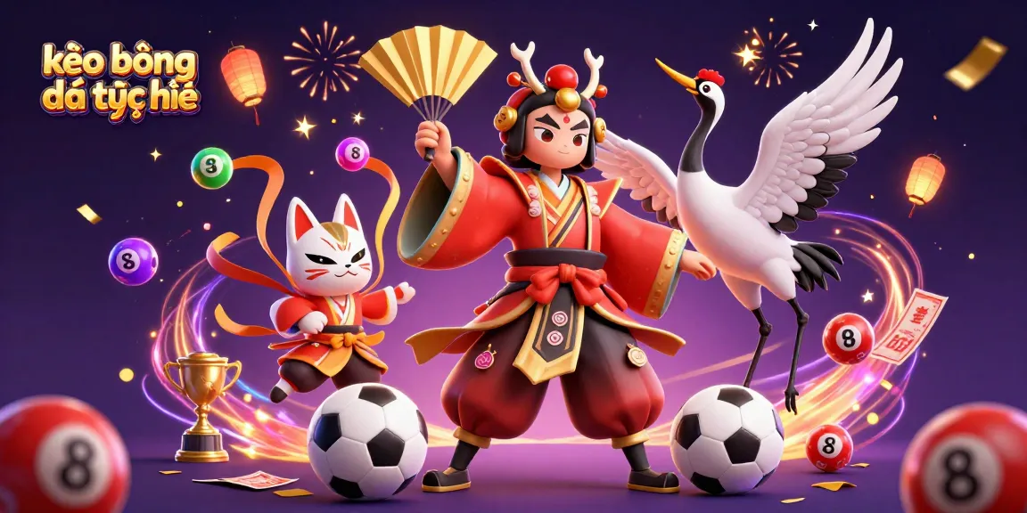 Engage with kèo bóng đá trực tuyến featuring sports elements and a vibrant scene of celebration.