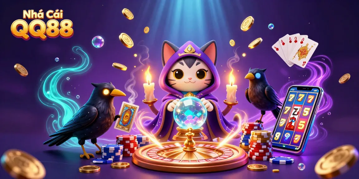 Experience the thrills at Nhà Cái QQ88 with magical gaming elements and vibrant casino scenes.