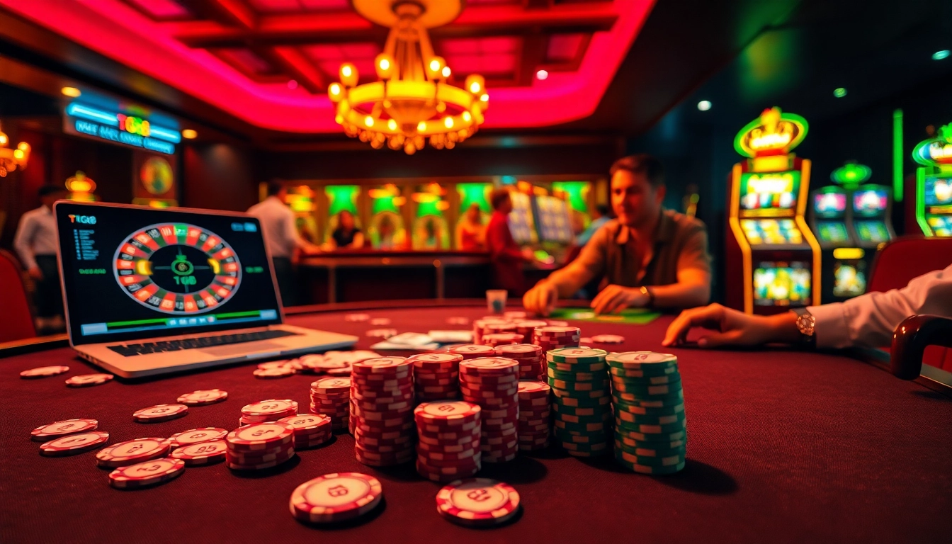 Experience the excitement of tg88 as players win big at a luxurious casino table.